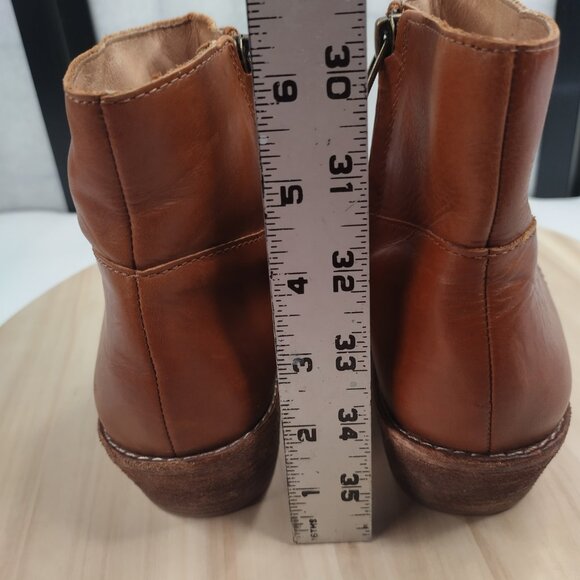 Madewell Charley Bootie Leather Block Heel English Saddle K5307 Women US 8 - Picture 6 of 16